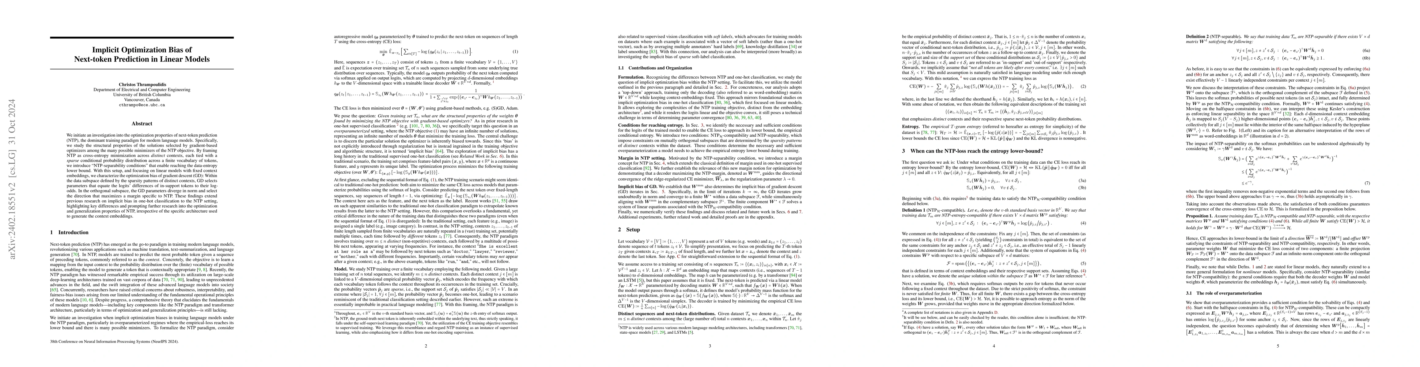 Thumbnail for Implicit Bias of Next-Token Prediction