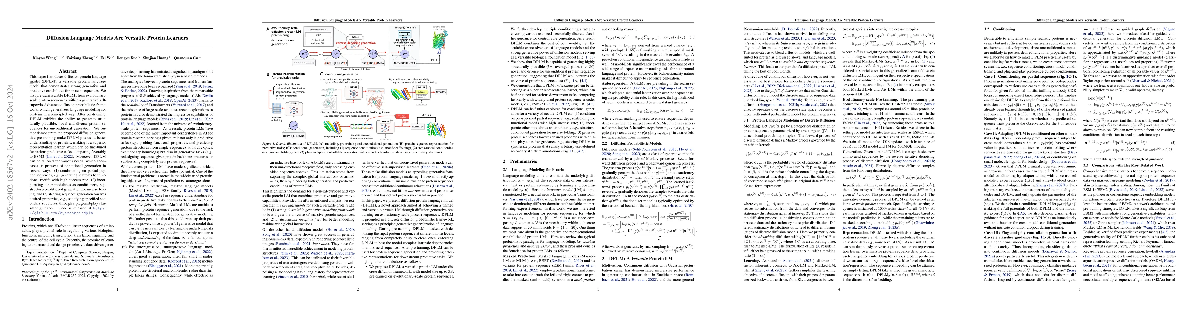 Thumbnail for Diffusion Language Models Are Versatile Protein Learners