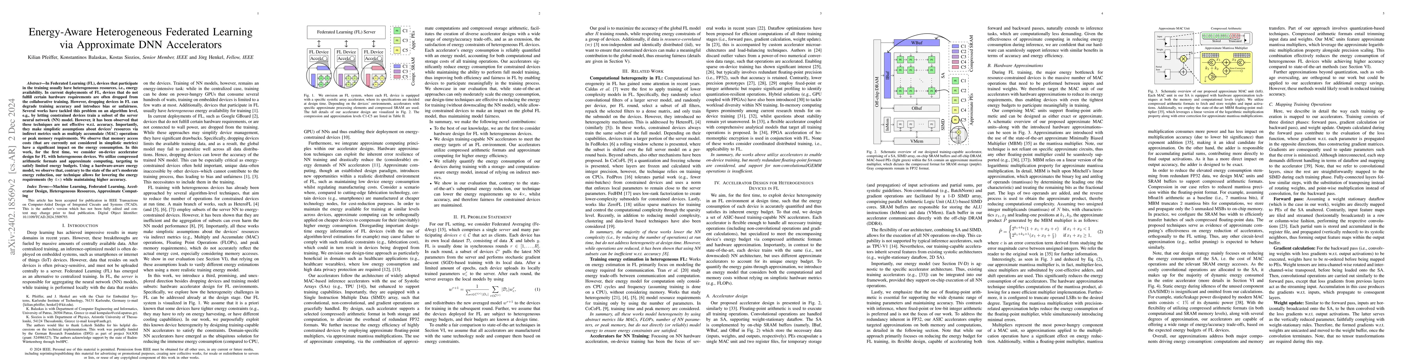 Thumbnail for Energy-Aware Heterogeneous Federated Learning via Approximate Systolic
  DNN Accelerators