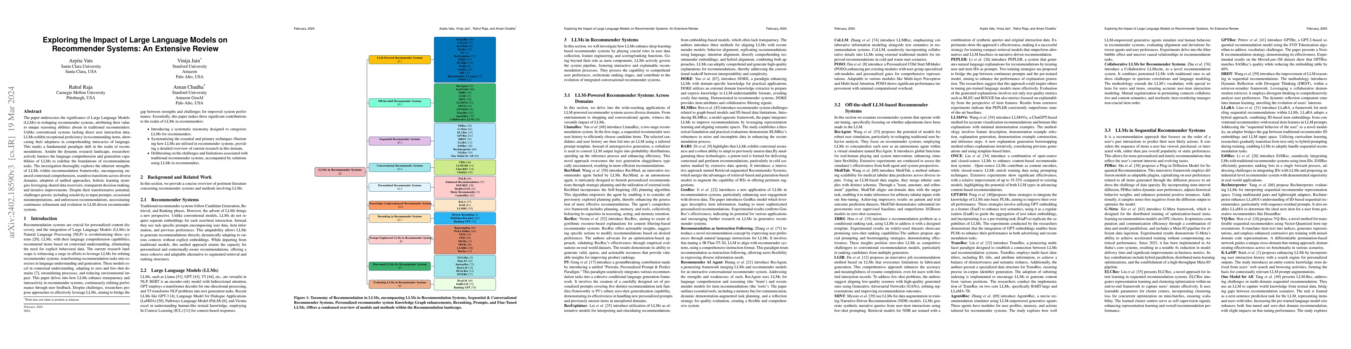 Thumbnail for Exploring the Impact of Large Language Models on Recommender Systems: An
  Extensive Review