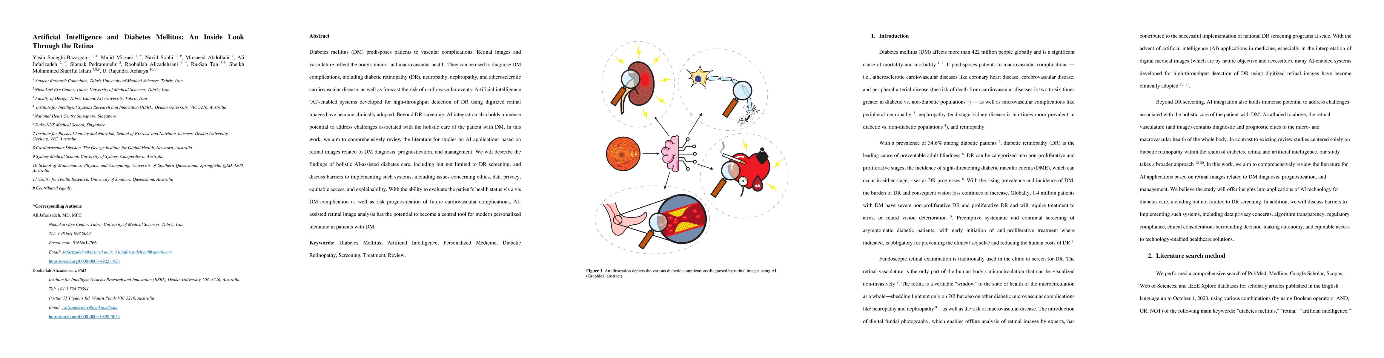 Thumbnail for Artificial Intelligence and Diabetes Mellitus: An Inside Look Through
  the Retina