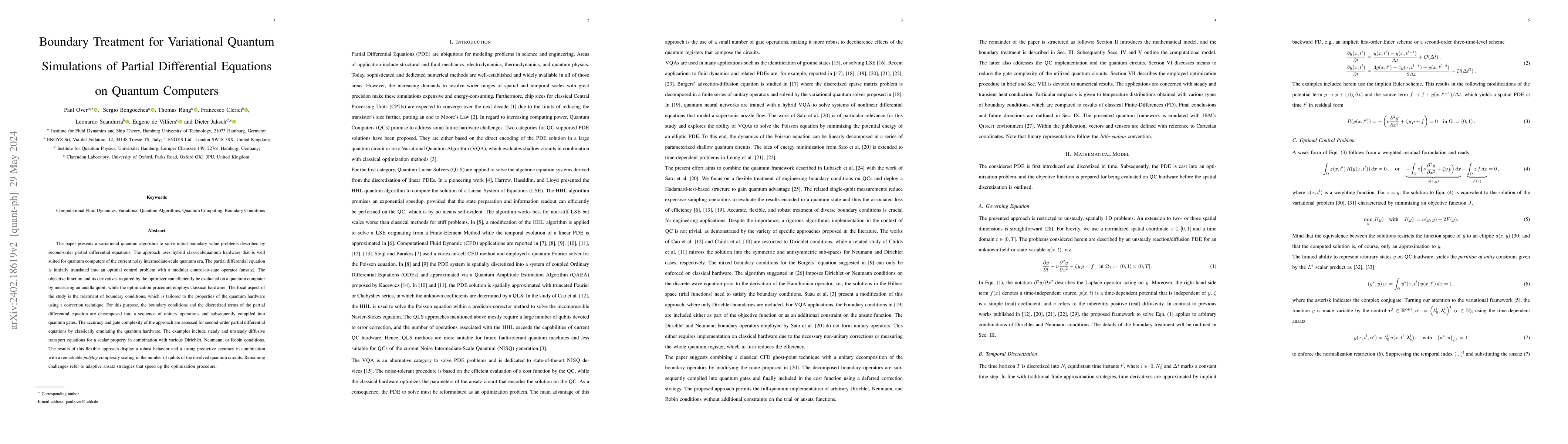Thumbnail for Boundary Treatment for Variational Quantum Simulations of Partial
  Differential Equations on Quantum Computers