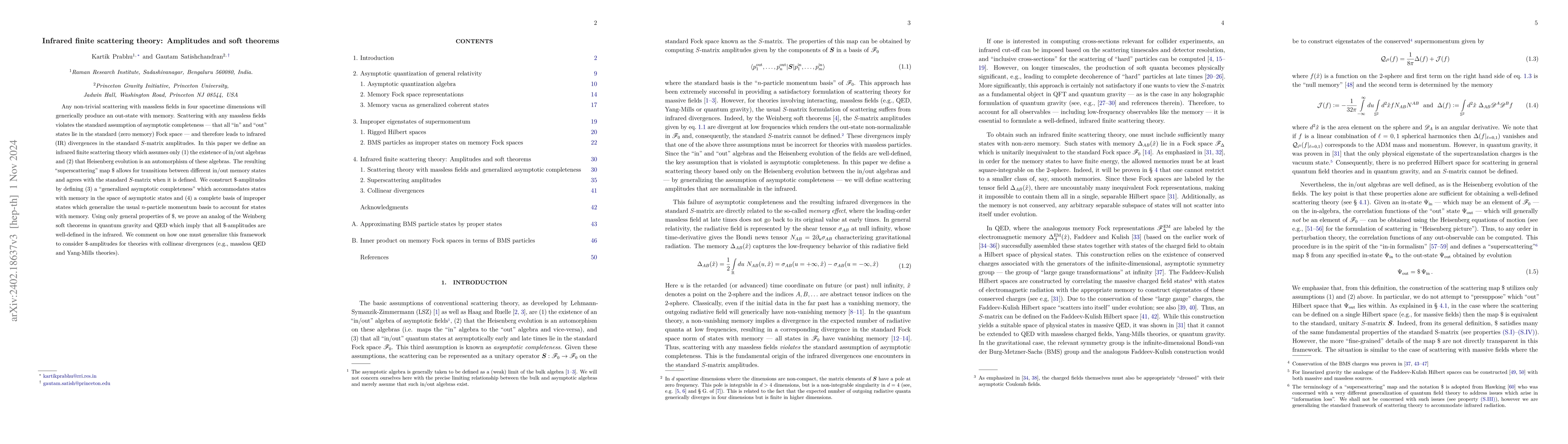 Thumbnail for Infrared finite scattering theory: Amplitudes and soft theorems
