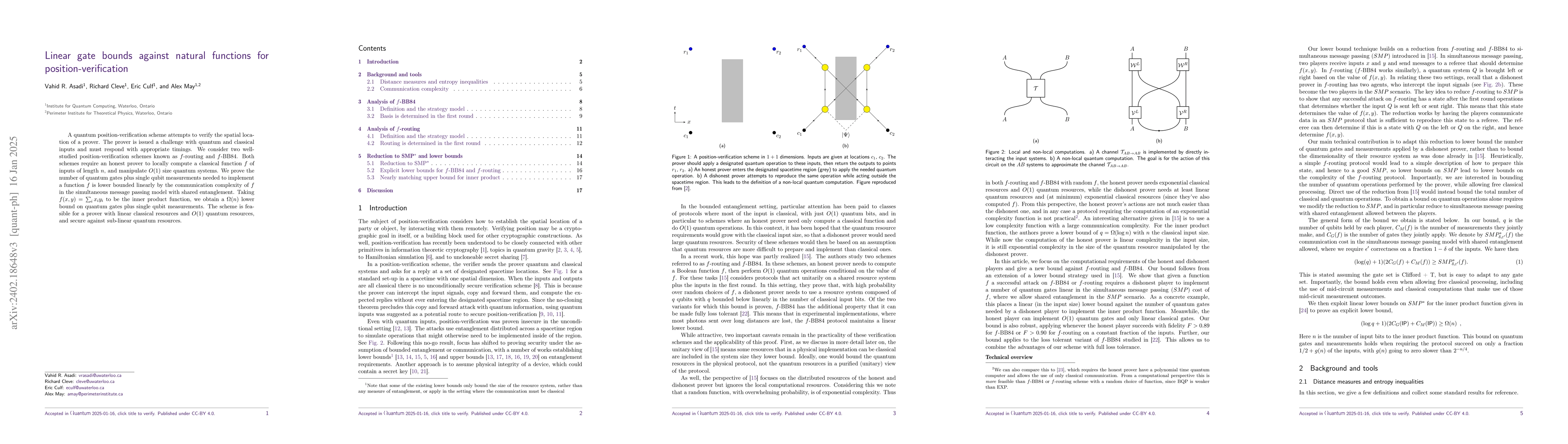 Thumbnail for Linear gate bounds against natural functions for position-verification
