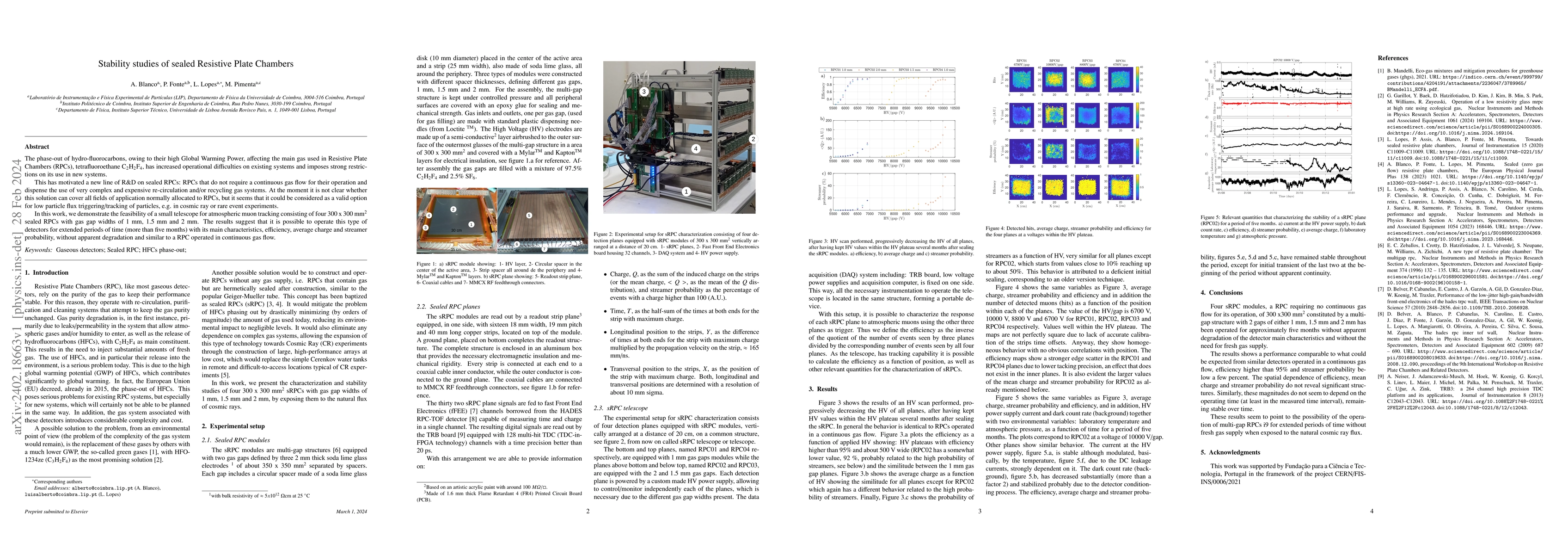 Thumbnail for Stability studies of sealed Resistive Plate Chambers
