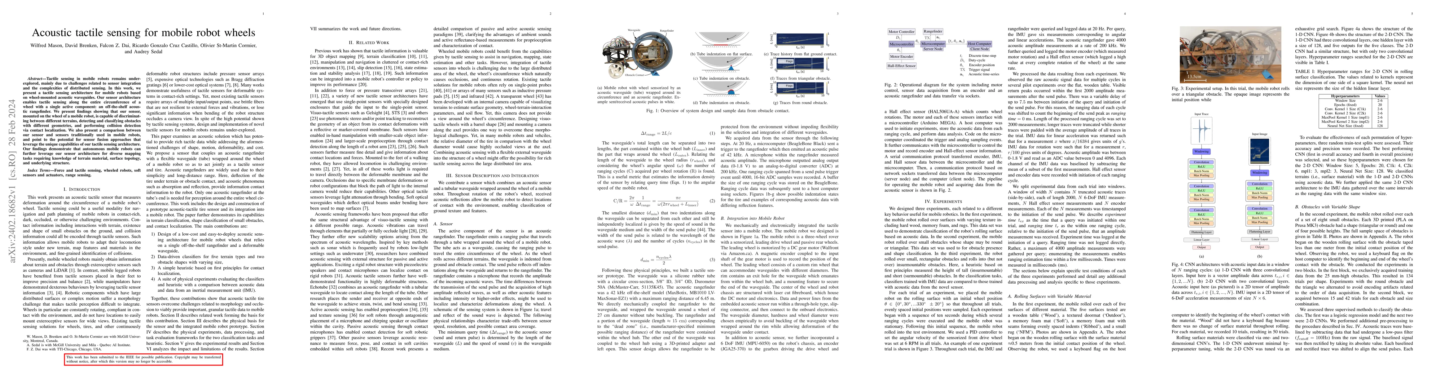 Thumbnail for Acoustic tactile sensing for mobile robot wheels
