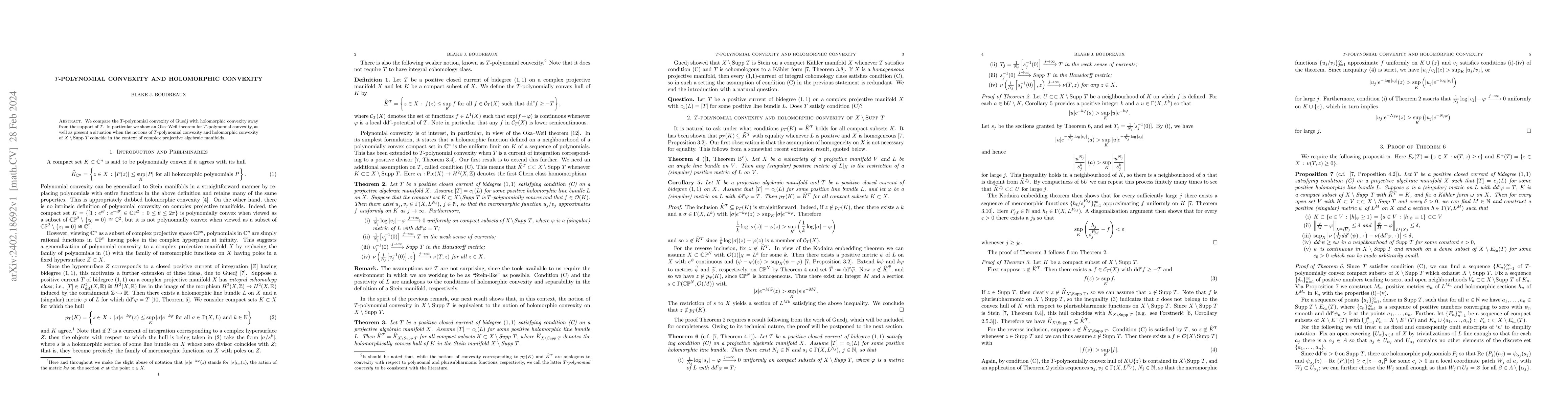 Thumbnail for $T$-polynomial convexity and holomorphic convexity