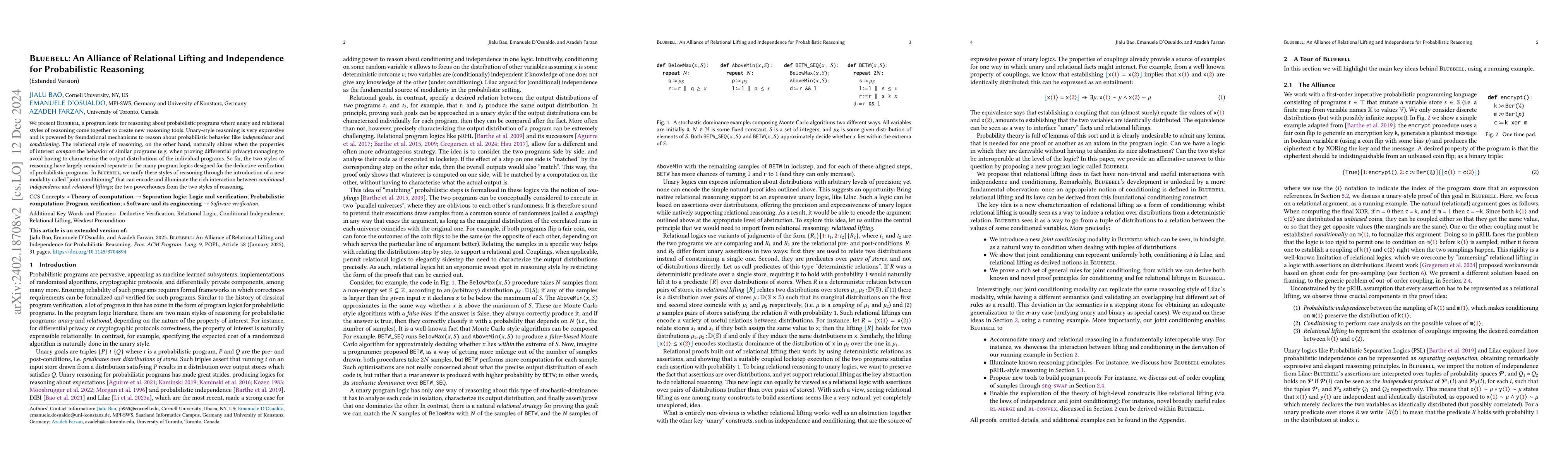 Thumbnail for Bluebell: An Alliance of Relational Lifting and Independence For
  Probabilistic Reasoning