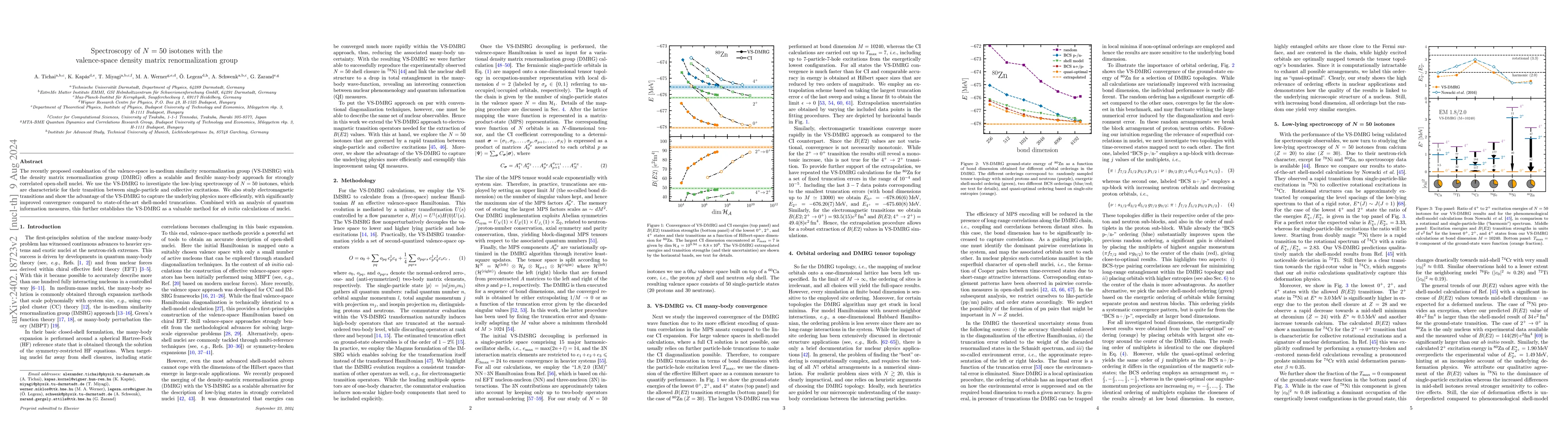 Thumbnail for Spectroscopy of N=50 isotones with the valence-space density matrix
  renormalization group