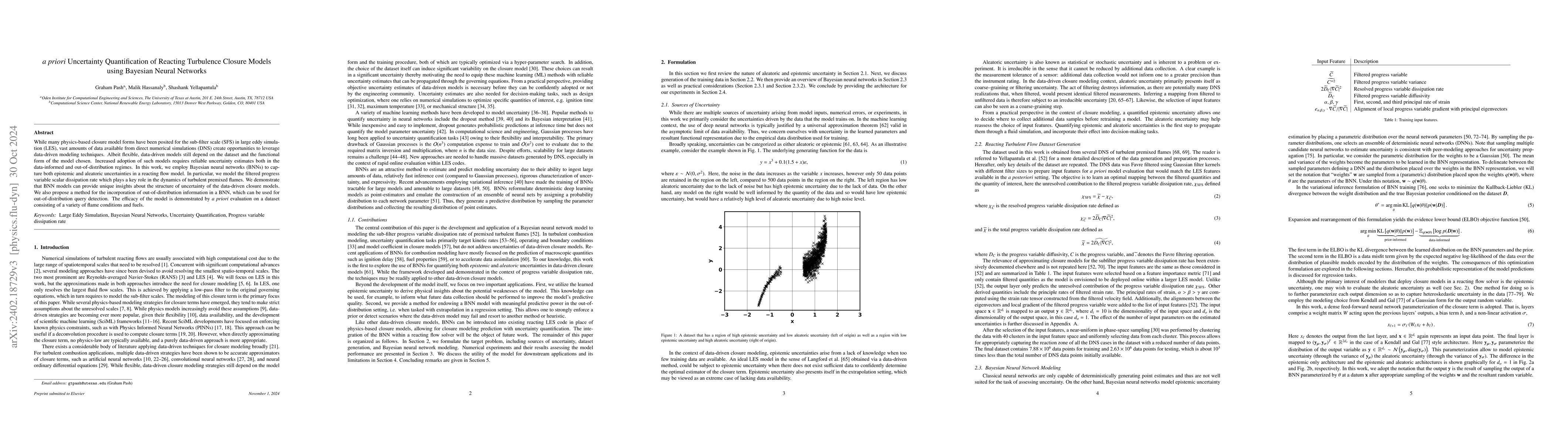 Thumbnail for A Priori Uncertainty Quantification of Reacting Turbulence Closure
  Models using Bayesian Neural Networks