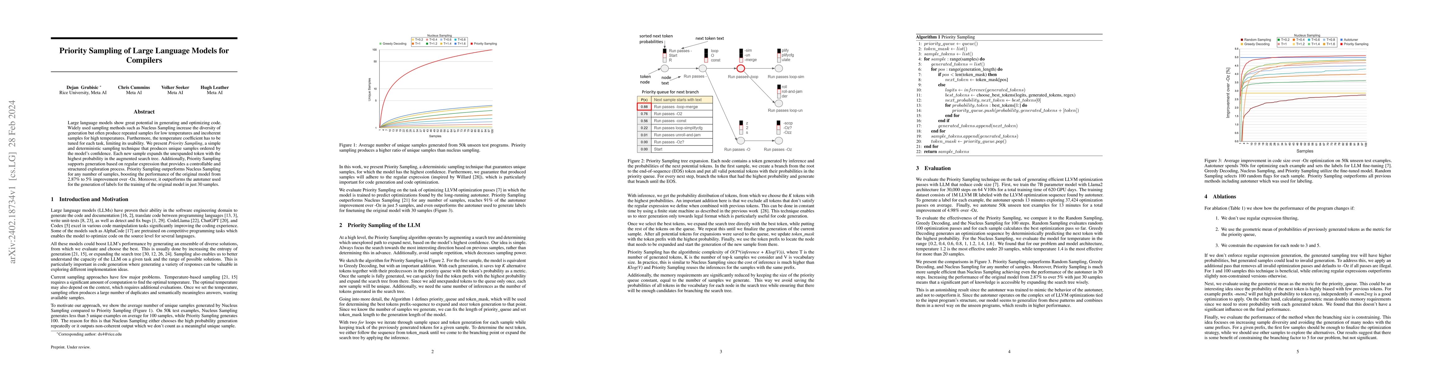 Thumbnail for Priority Sampling of Large Language Models for Compilers