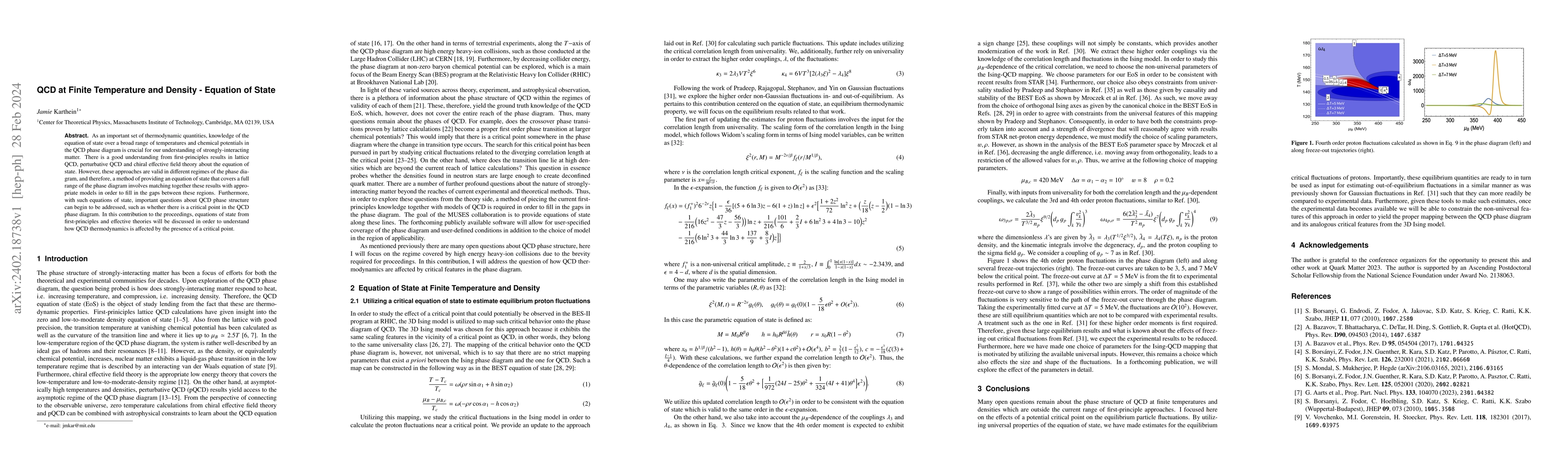 Thumbnail for QCD at Finite Temperature and Density -- Equation of State
