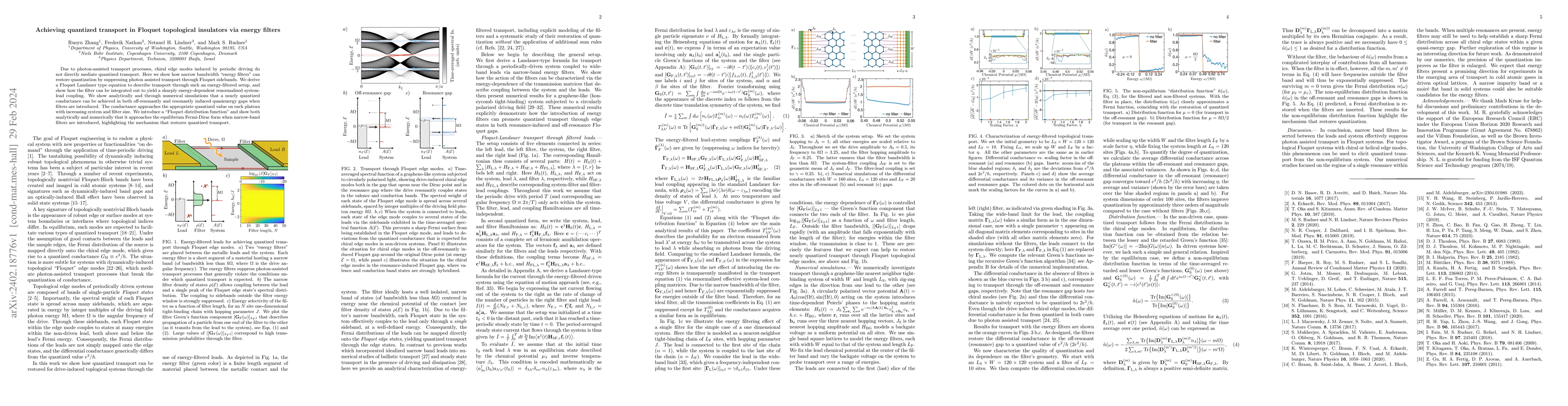 Thumbnail for Achieving quantized transport in Floquet topological insulators via
  energy filters