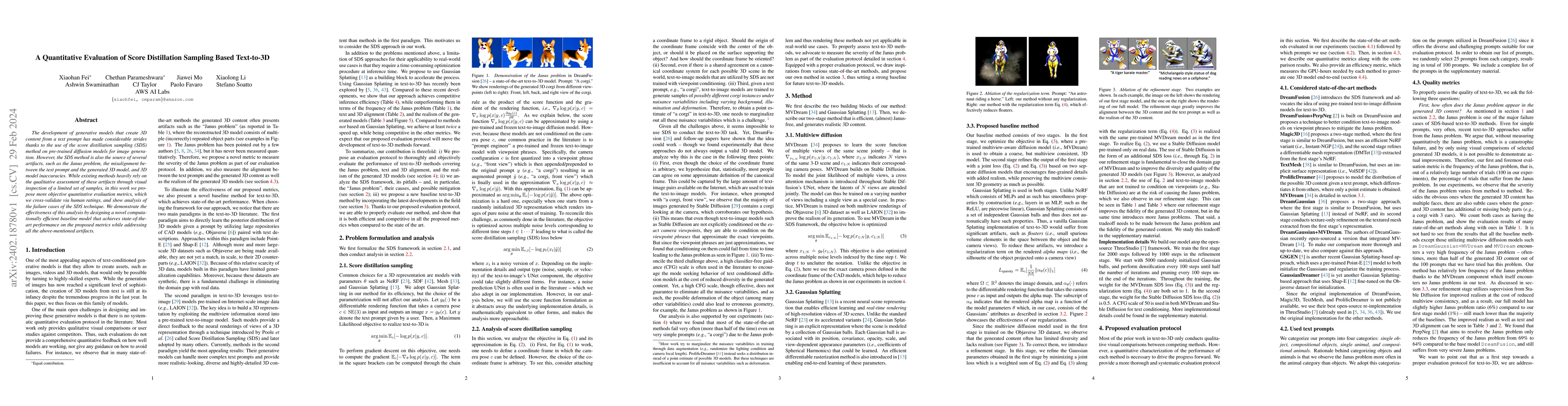 Thumbnail for A Quantitative Evaluation of Score Distillation Sampling Based
  Text-to-3D