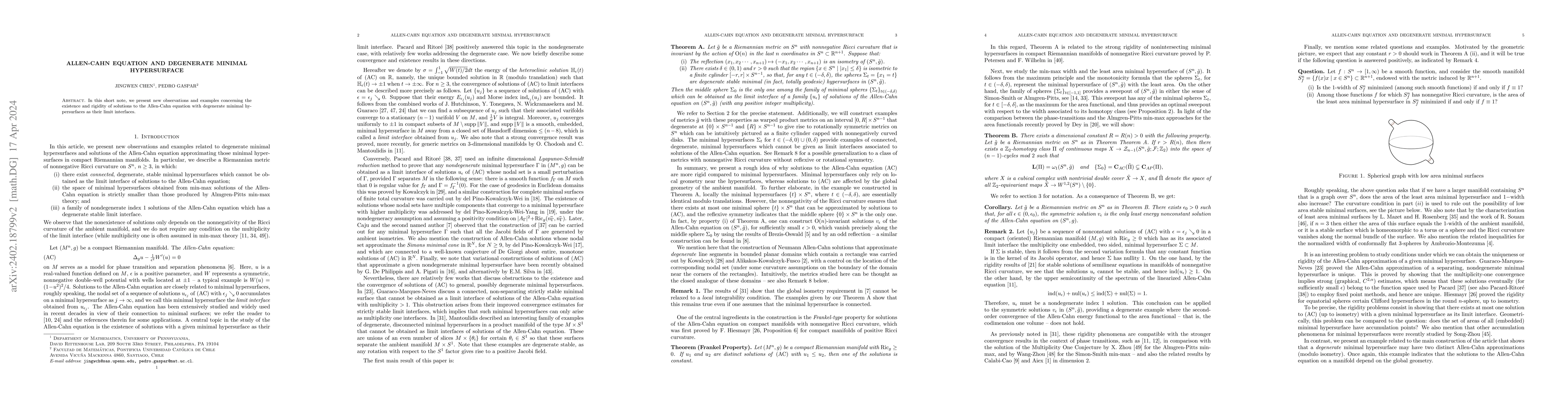 Thumbnail for Allen-Cahn equation and degenerate minimal hypersurface