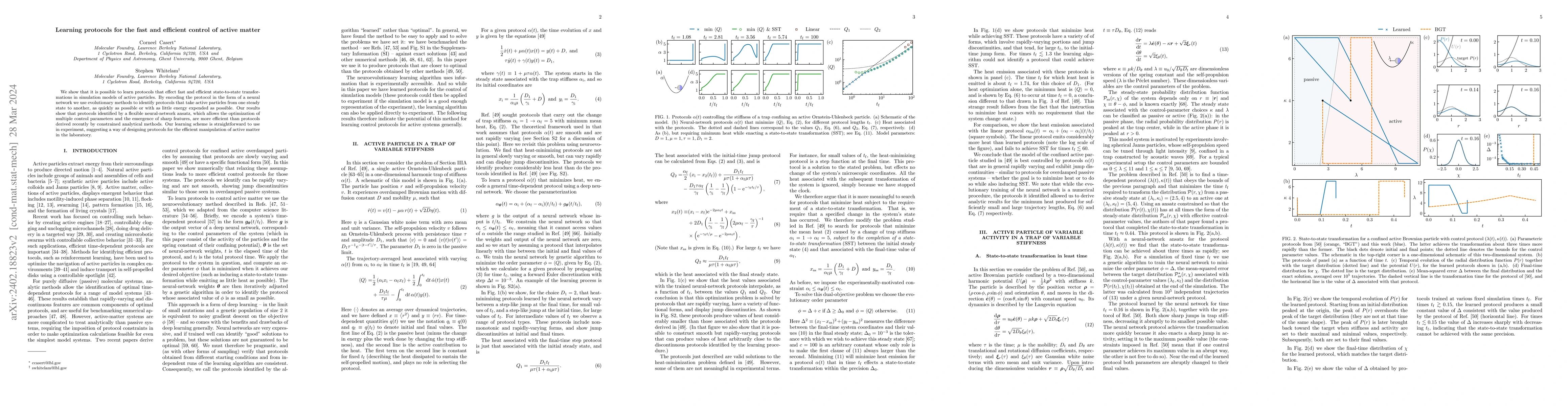 Thumbnail for Learning protocols for the fast and efficient control of active matter