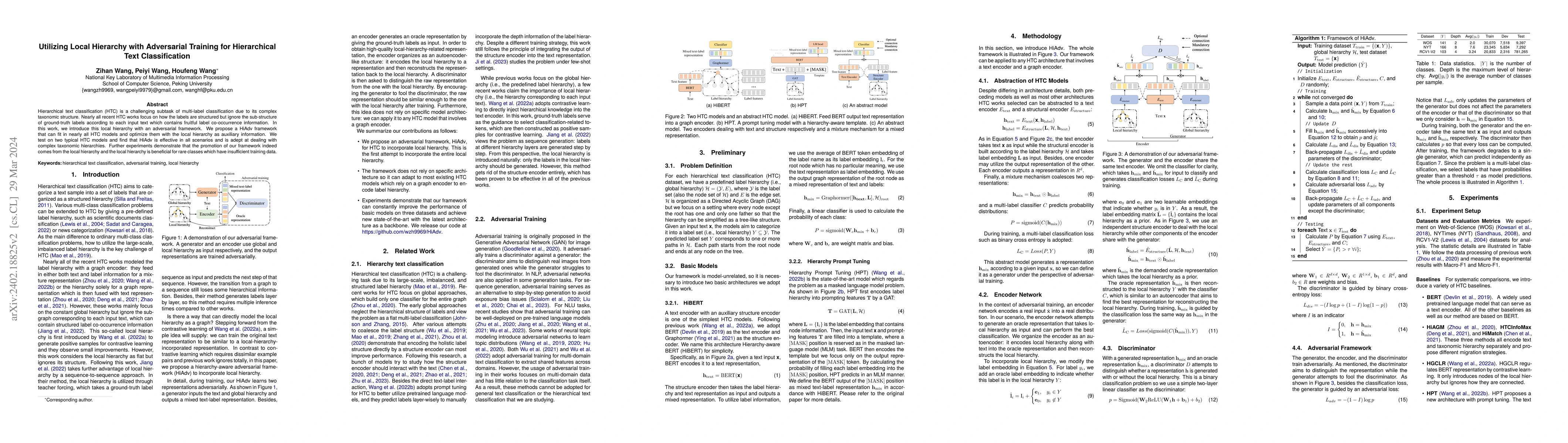 Thumbnail for Utilizing Local Hierarchy with Adversarial Training for Hierarchical
  Text Classification
