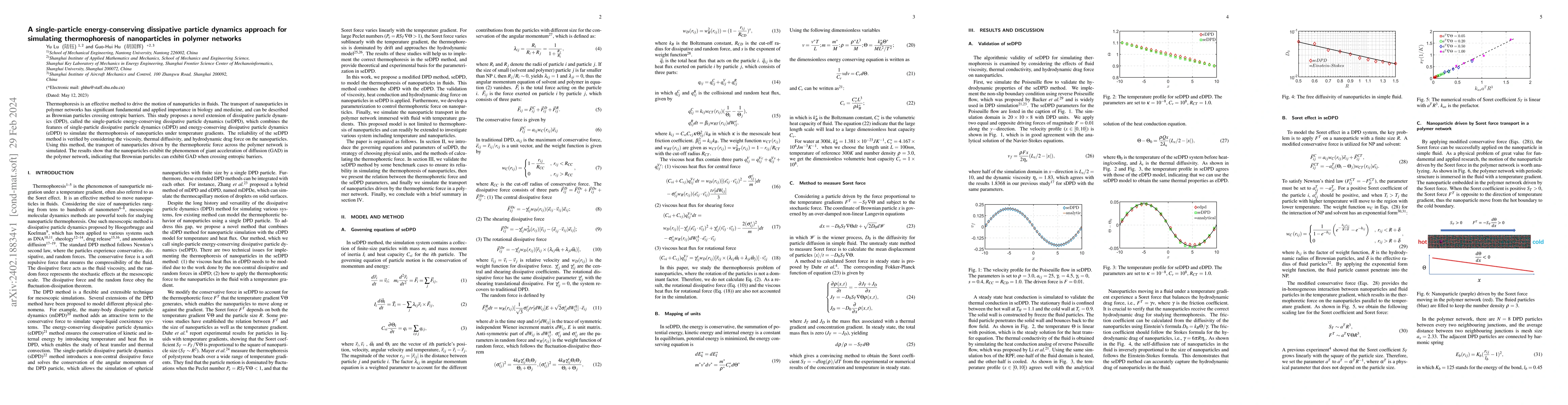 Thumbnail for A single-particle energy-conserving dissipative particle dynamics
  approach for simulating thermophoresis of nanoparticles in polymer networks