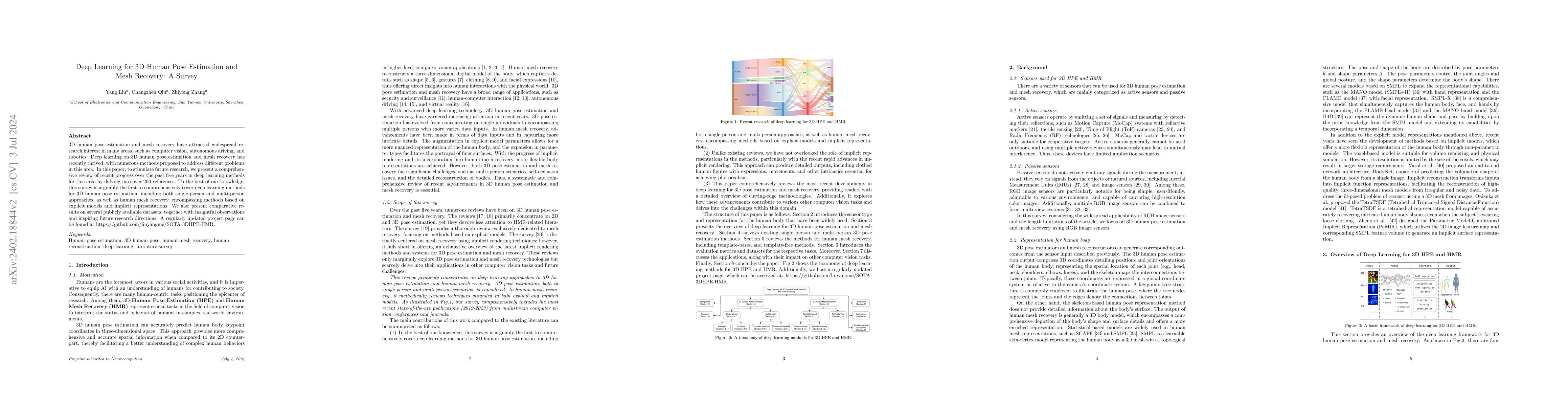 Thumbnail for Deep learning for 3D human pose estimation and mesh recovery: A survey