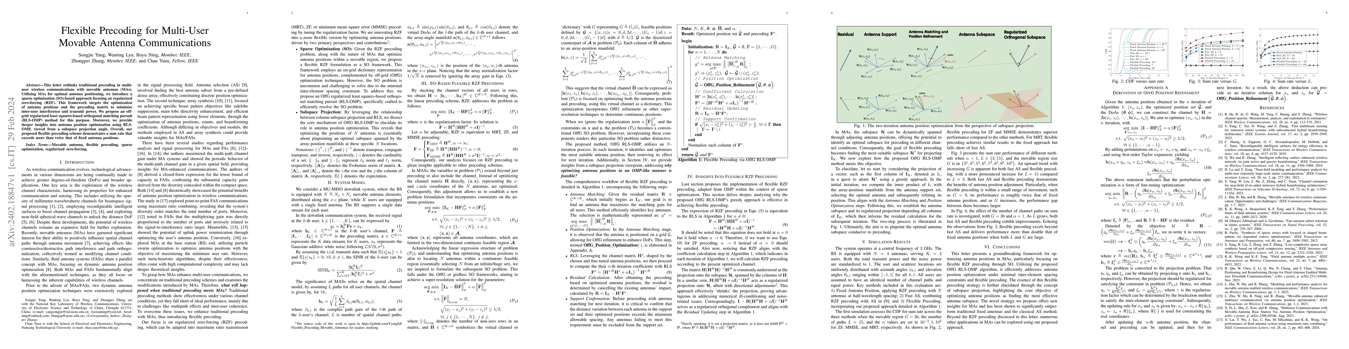 Thumbnail for Flexible Precoding for Multi-User Movable Antenna Communications