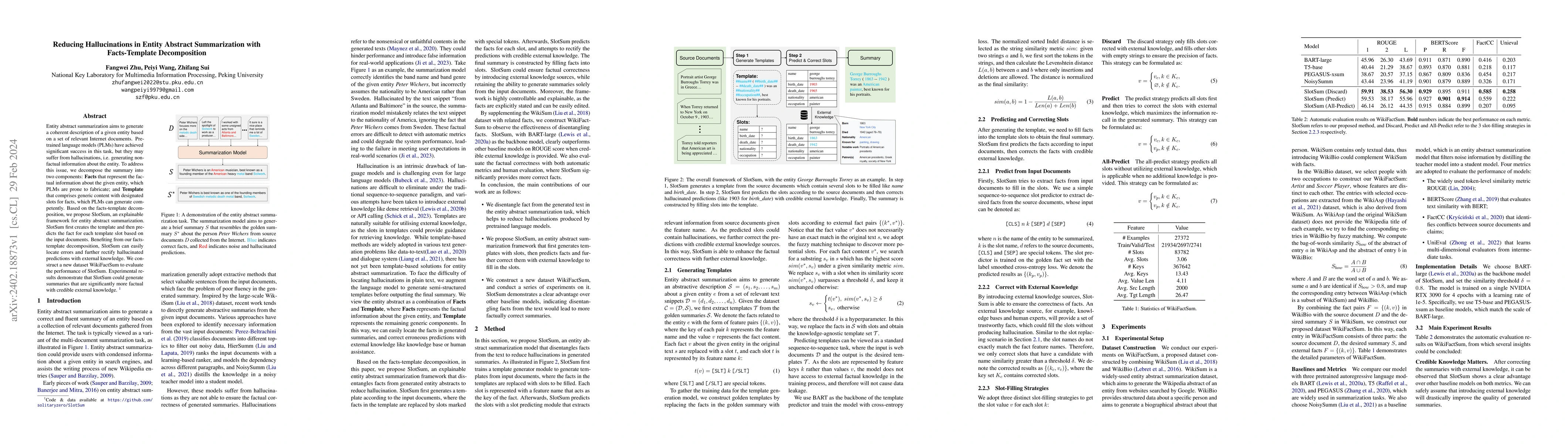 Thumbnail for Reducing Hallucinations in Entity Abstract Summarization with
  Facts-Template Decomposition