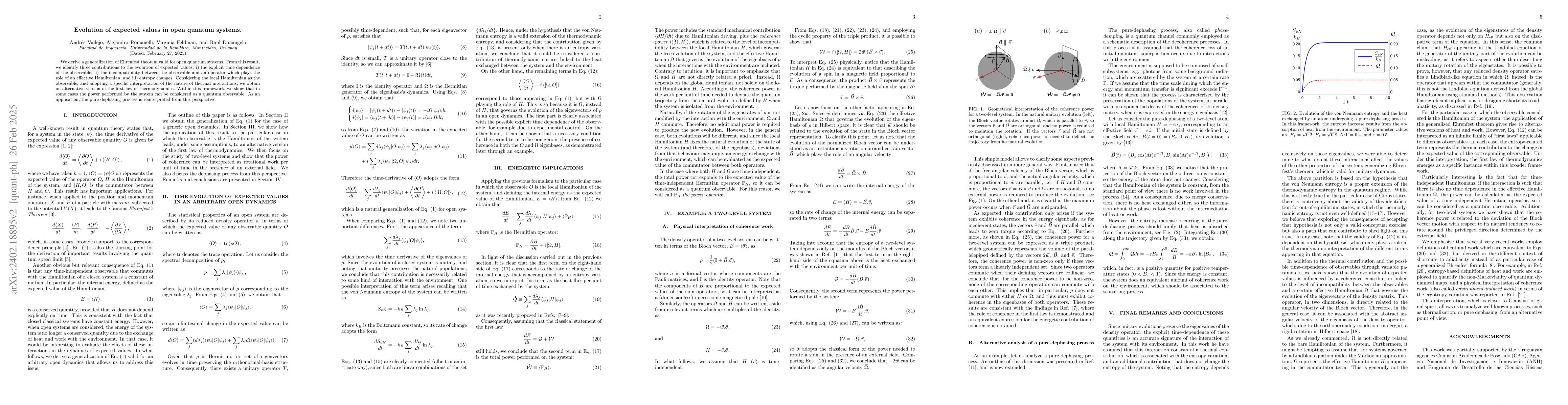Thumbnail for On the evolution of expected values in open quantum systems