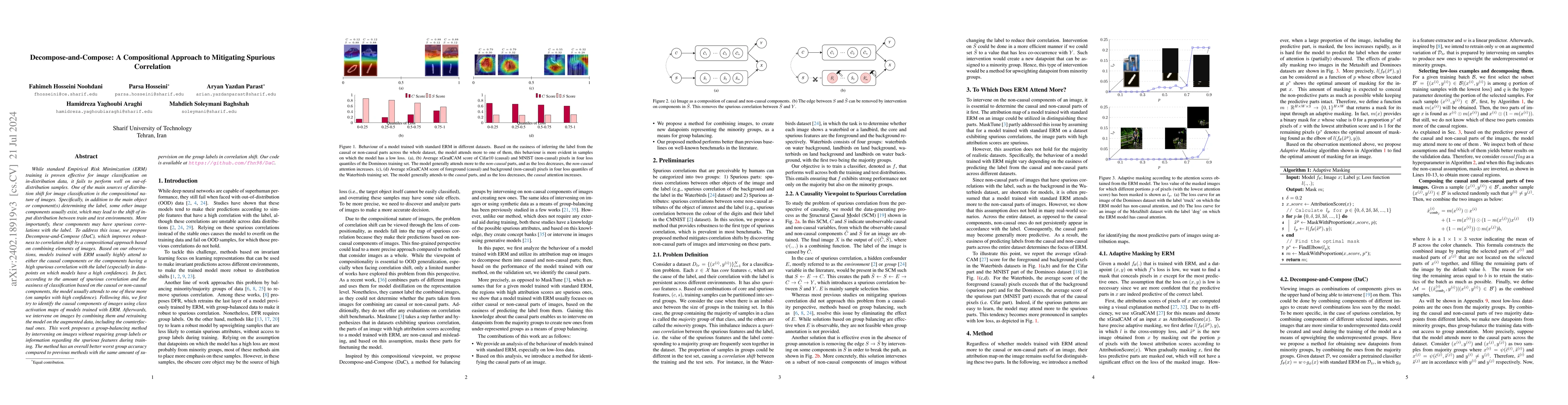 Thumbnail for Decompose-and-Compose: A Compositional Approach to Mitigating Spurious
  Correlation