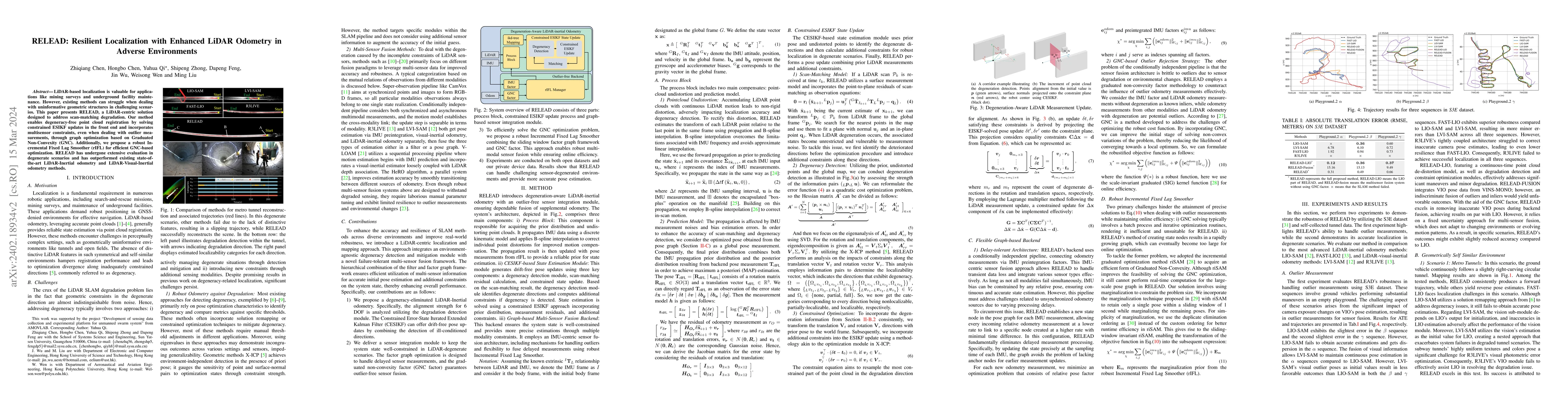 Thumbnail for RELEAD: Resilient Localization with Enhanced LiDAR Odometry in Adverse
  Environments