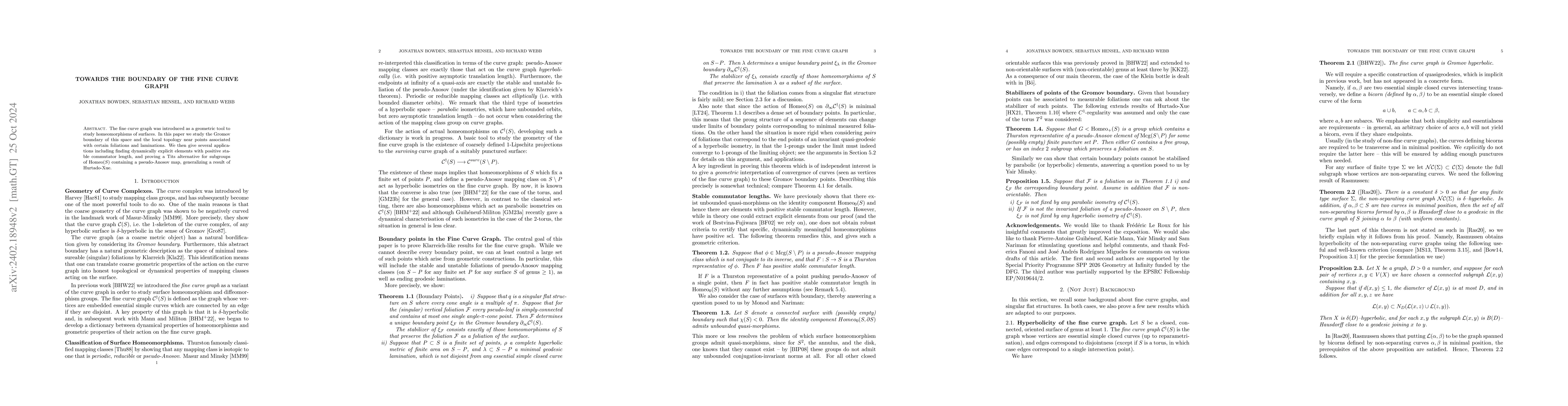 Thumbnail for Towards the boundary of the fine curve graph