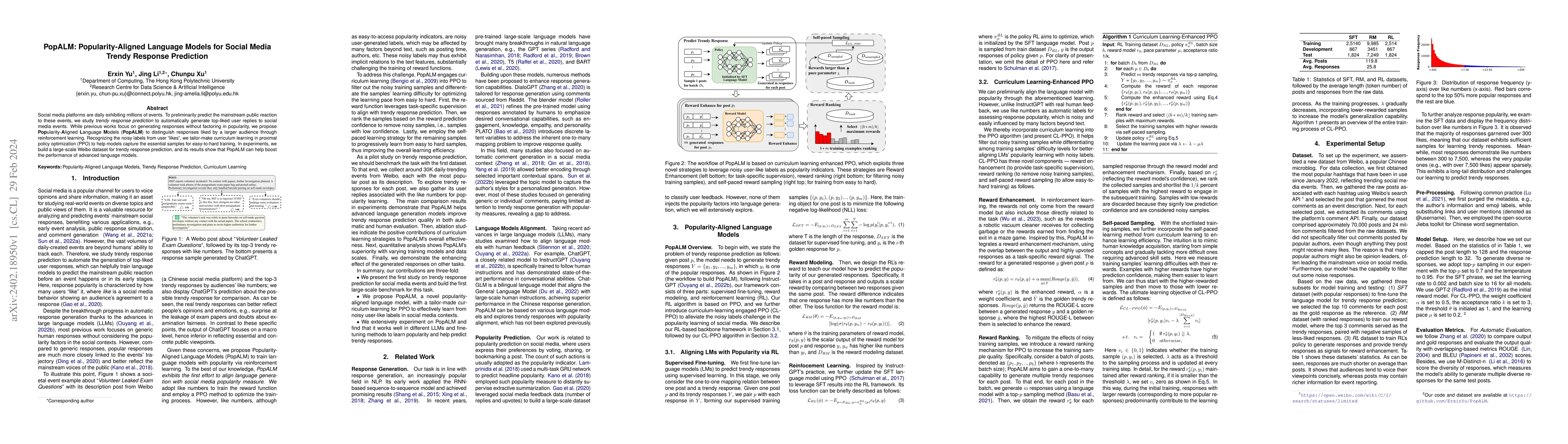 Thumbnail for PopALM: Popularity-Aligned Language Models for Social Media Trendy
  Response Prediction