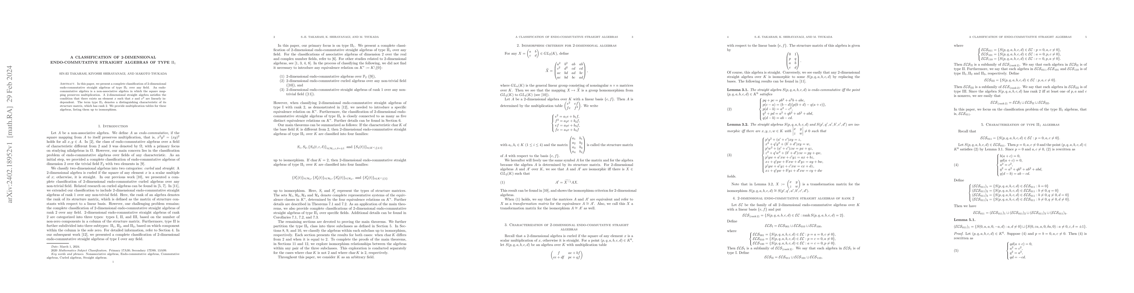 Thumbnail for A classification of 2-dimensional endo-commutative straight algebras of
  type II_1