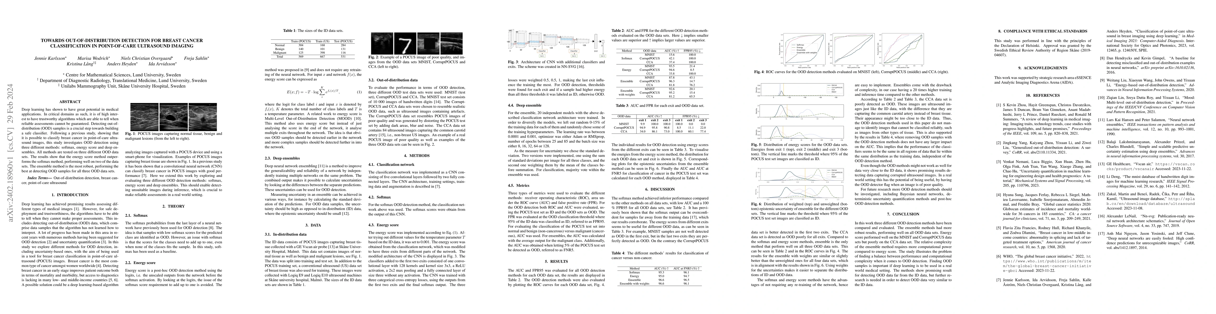 Thumbnail for Towards Out-of-Distribution Detection for breast cancer classification
  in Point-of-Care Ultrasound Imaging