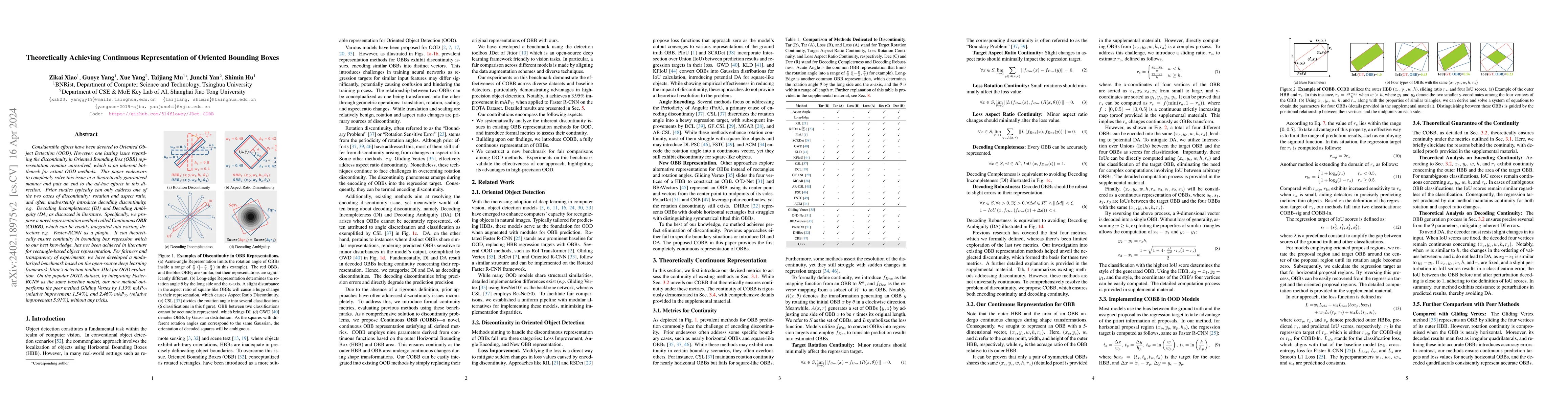 Thumbnail for Theoretically Achieving Continuous Representation of Oriented Bounding
  Boxes