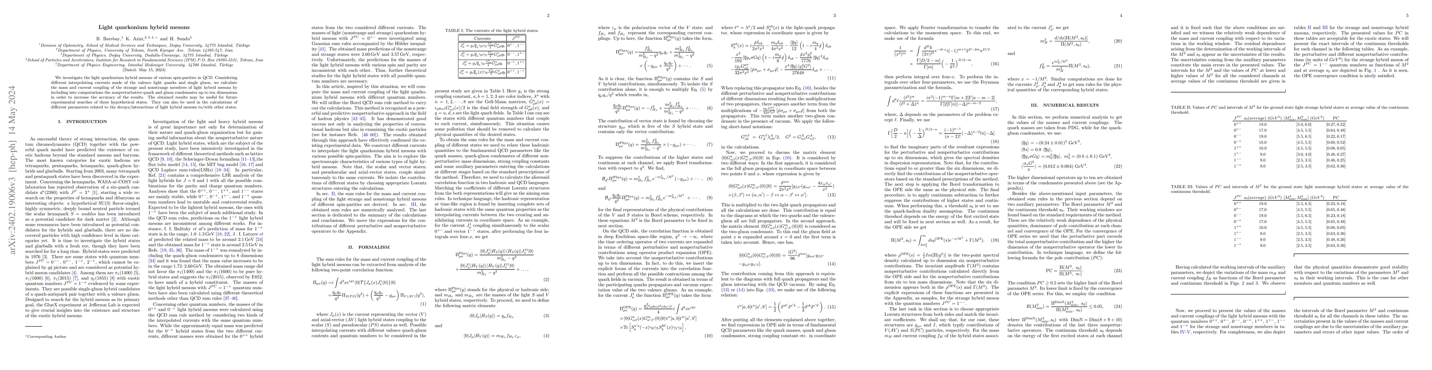 Thumbnail for Light quarkonium hybrid mesons