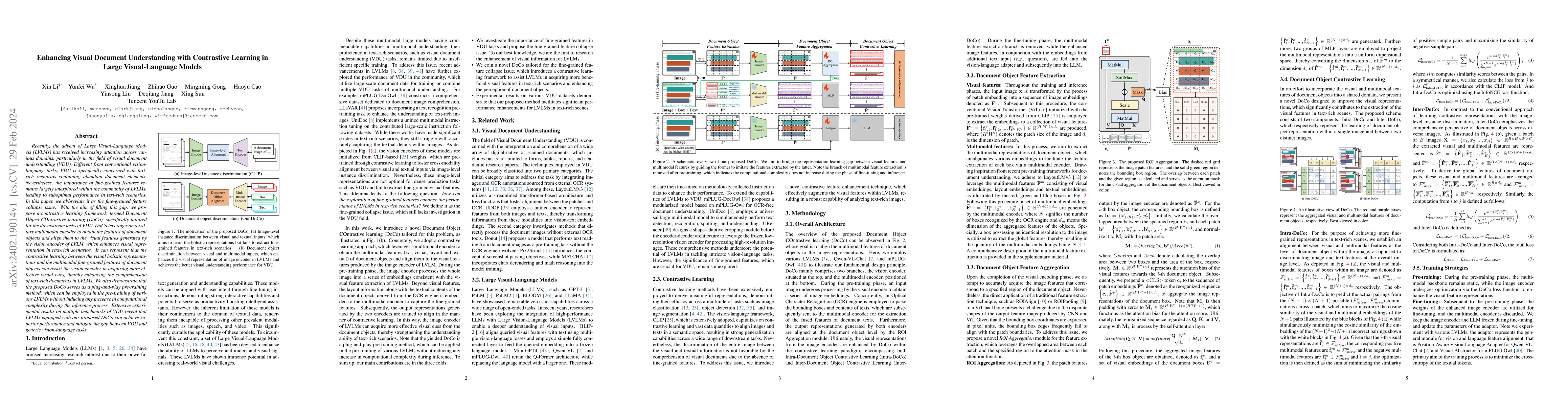 Thumbnail for Enhancing Visual Document Understanding with Contrastive Learning in
  Large Visual-Language Models