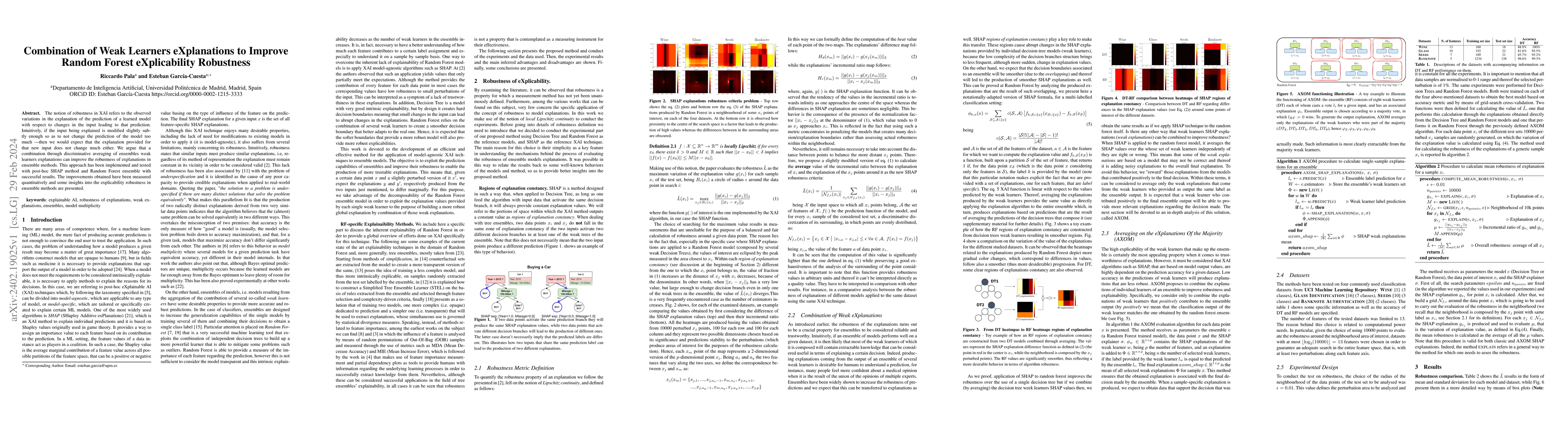 Thumbnail for Combination of Weak Learners eXplanations to Improve Random Forest
  eXplicability Robustness