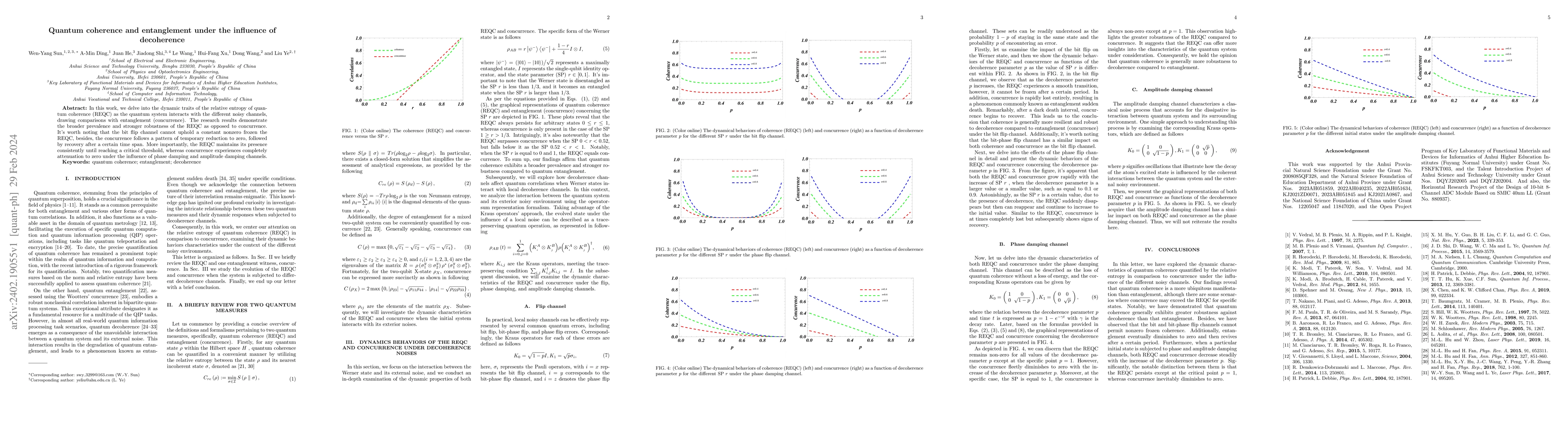 Thumbnail for Quantum coherence and entanglement under the influence of decoherence