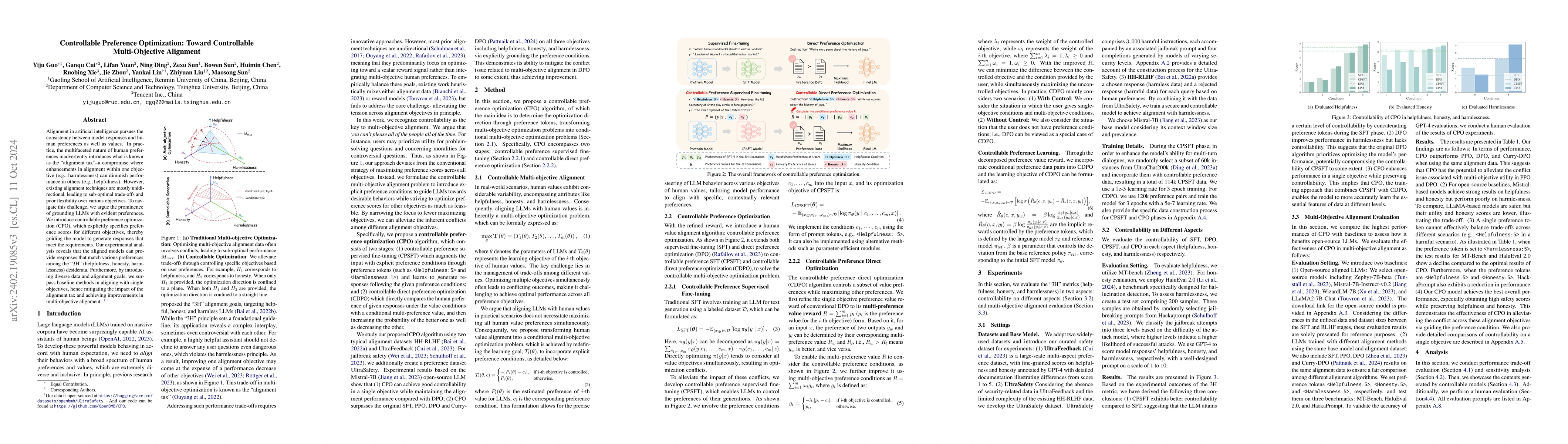 Thumbnail for Controllable Preference Optimization: Toward Controllable
  Multi-Objective Alignment