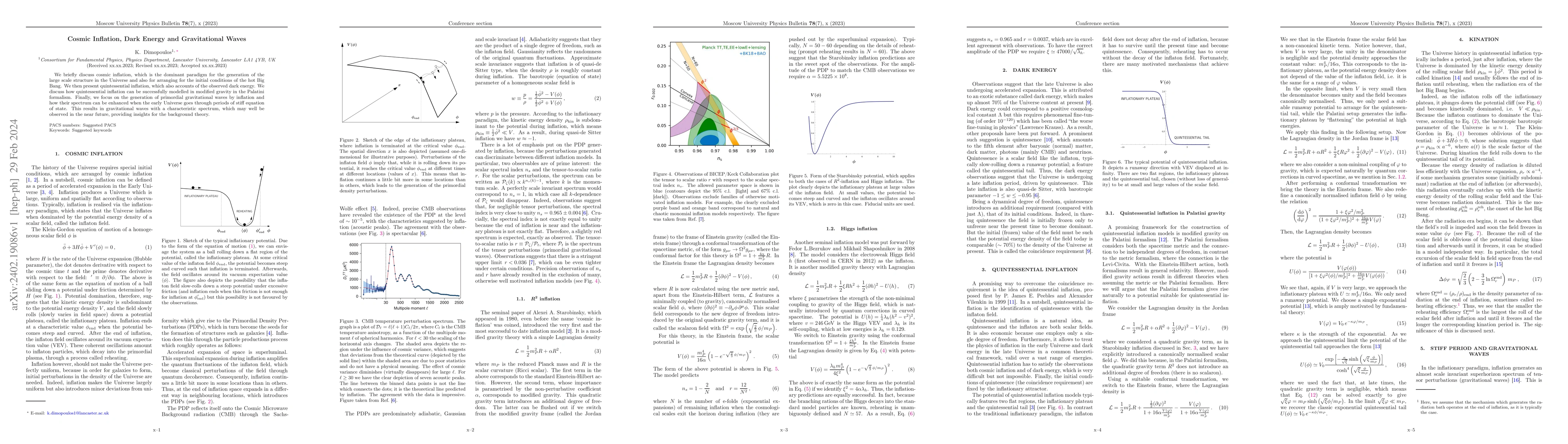 Thumbnail for Cosmic Inflation, Dark Energy and Gravitational Waves