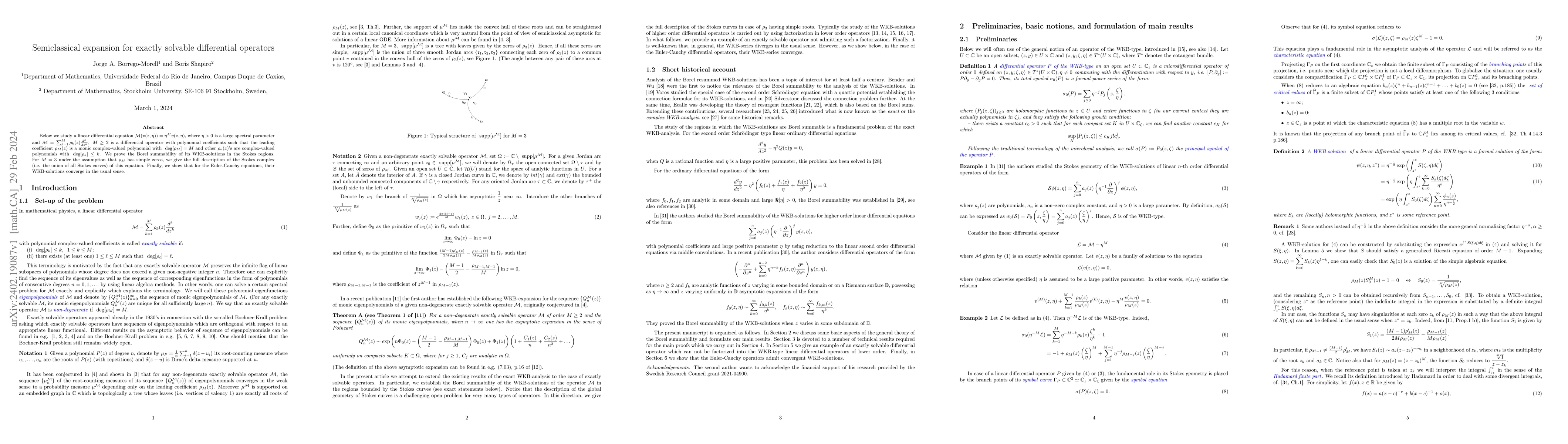 Thumbnail for Semiclassical expansion for exactly solvable differential operators
