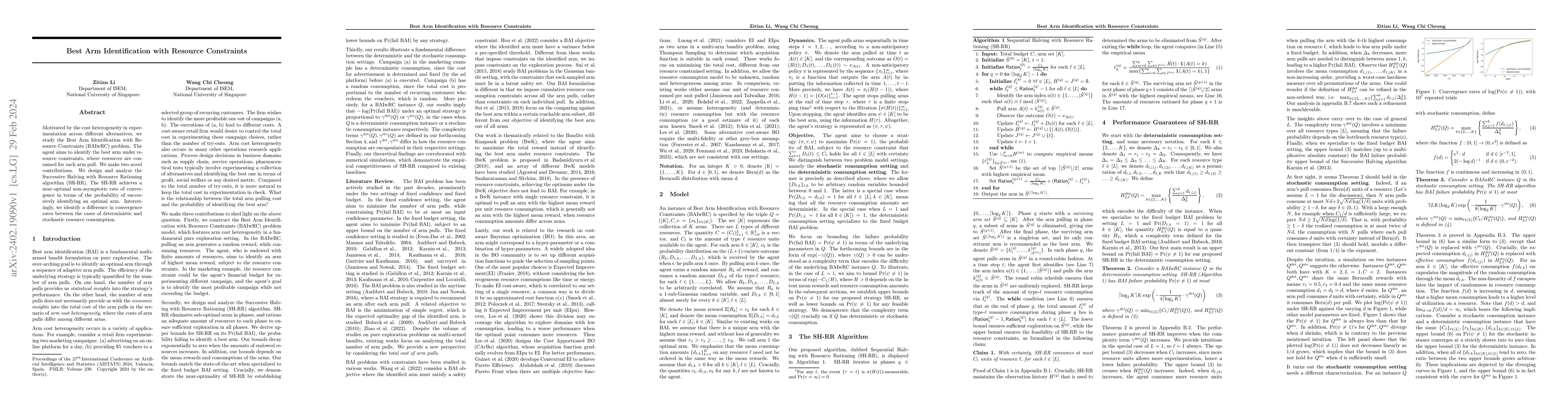 Thumbnail for Best Arm Identification with Resource Constraints