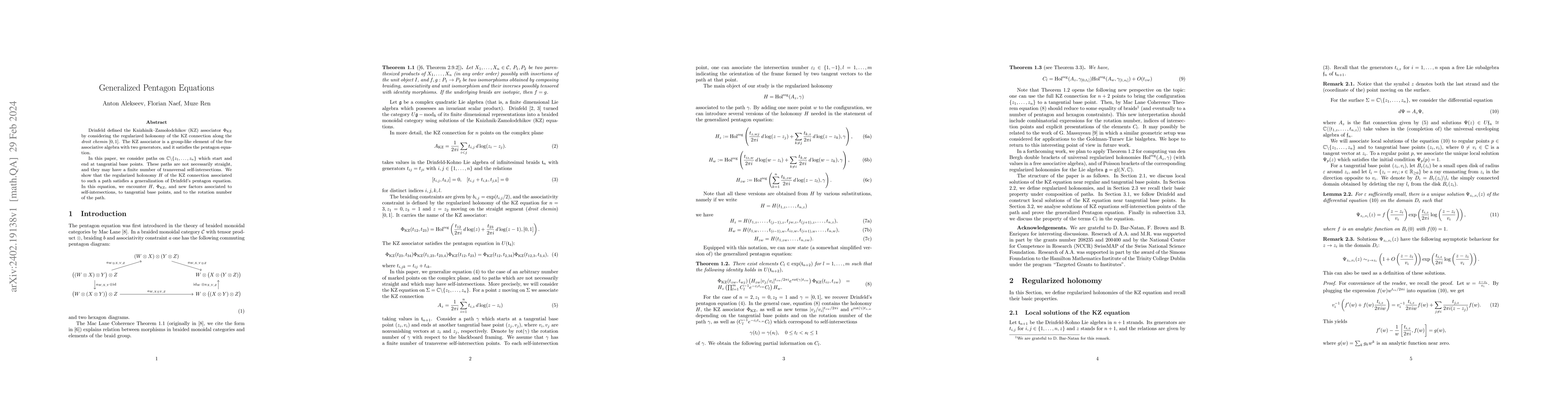 Thumbnail for Generalized Pentagon Equations