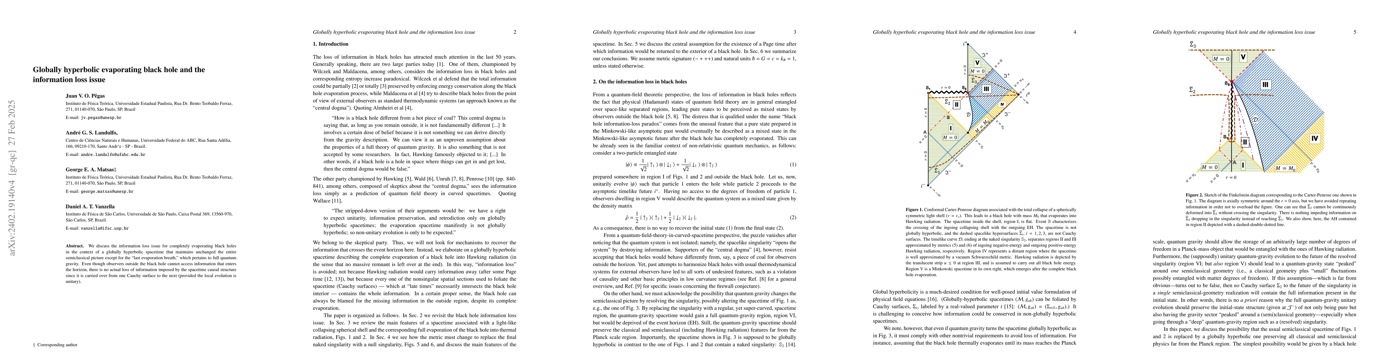 Thumbnail for Globally hyperbolic evaporating black hole and the information loss
  issue