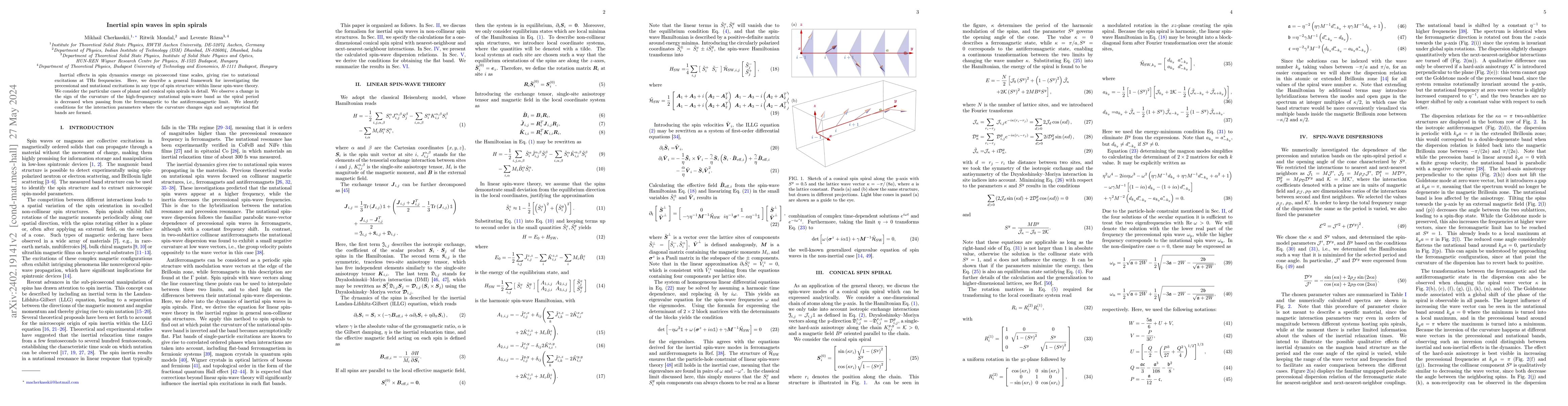 Thumbnail for Inertial spin waves in spin spirals
