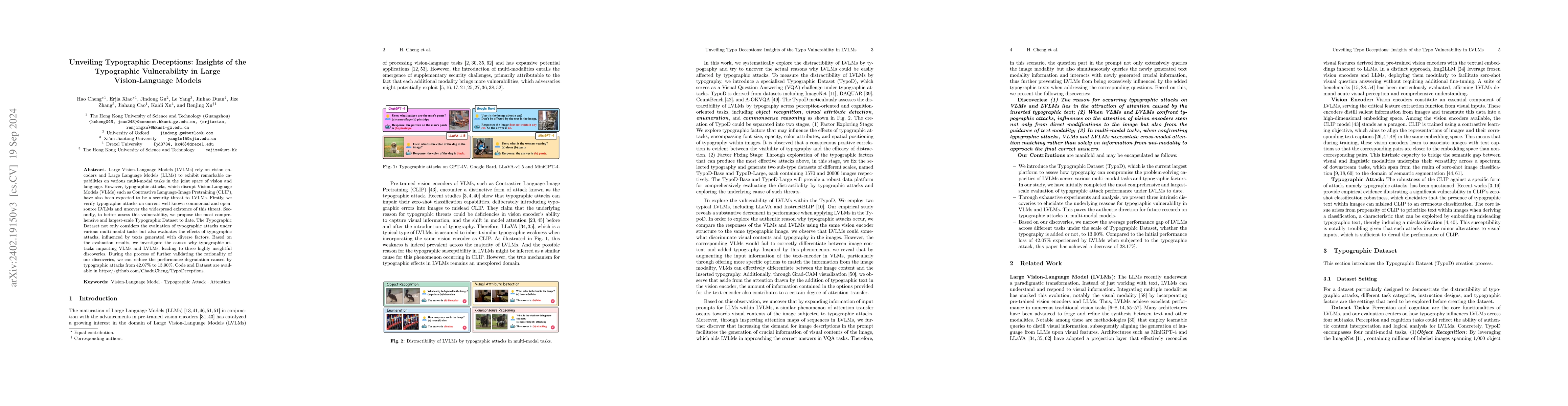 Thumbnail for Unveiling Typographic Deceptions: Insights of the Typographic
  Vulnerability in Large Vision-Language Model