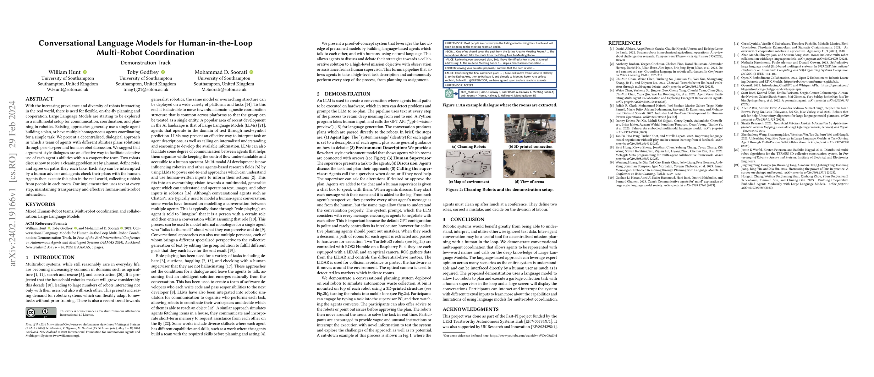 Thumbnail for Conversational Language Models for Human-in-the-Loop Multi-Robot
  Coordination