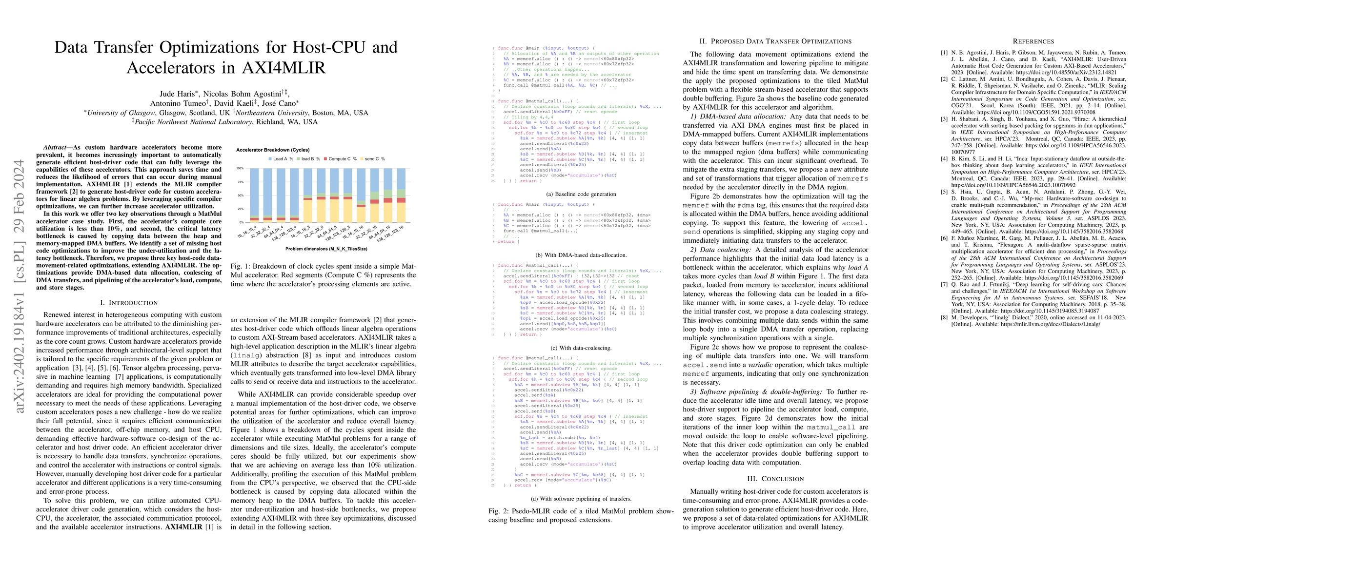 Thumbnail for Data Transfer Optimizations for Host-CPU and Accelerators in AXI4MLIR