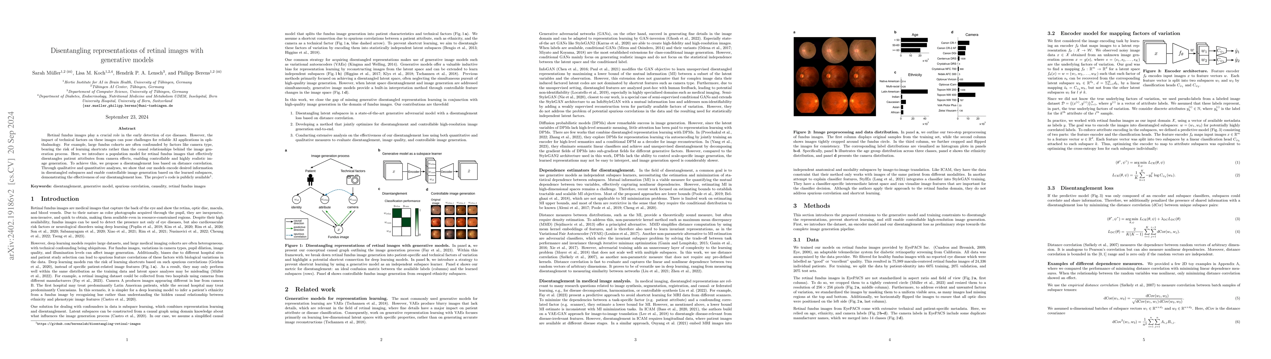 Thumbnail for Disentangling representations of retinal images with generative models