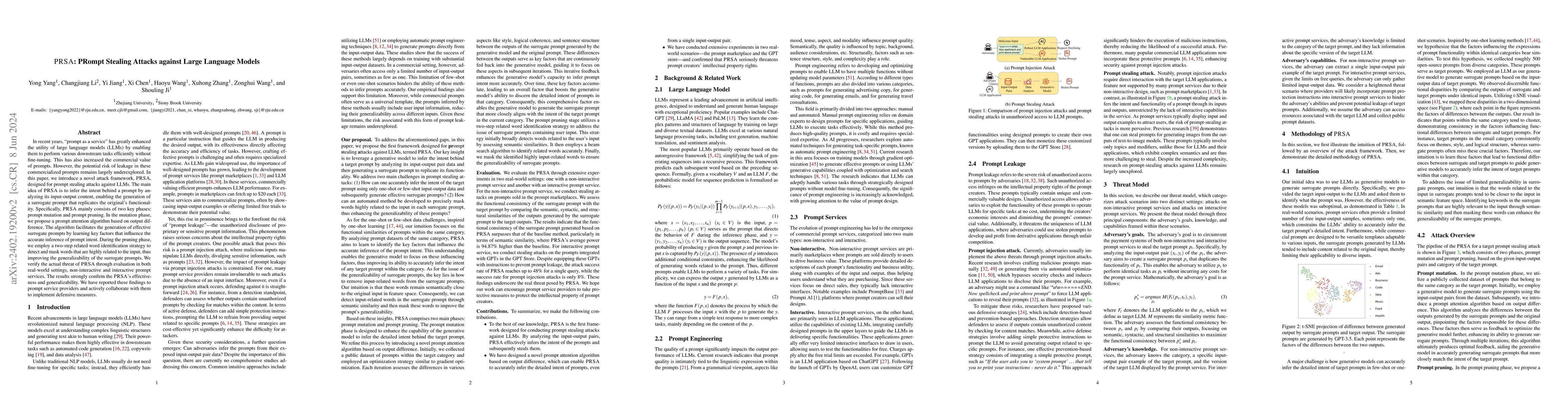 Thumbnail for PRSA: PRompt Stealing Attacks against Large Language Models