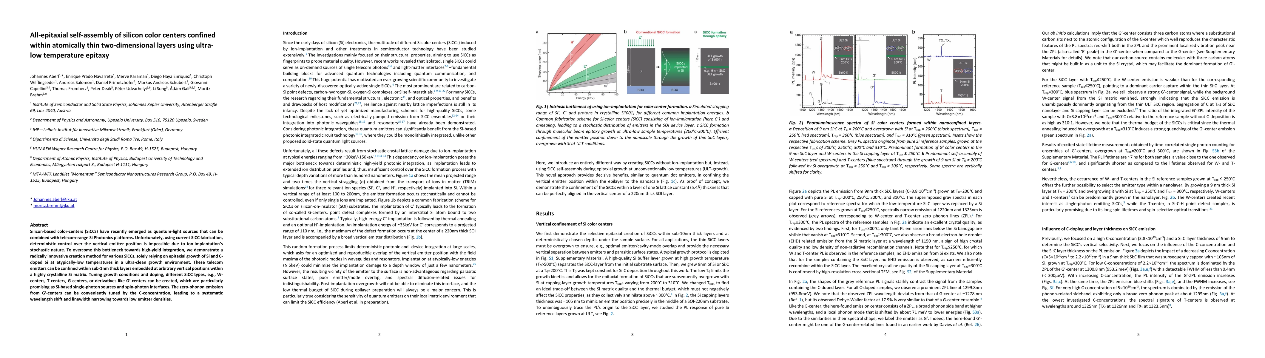 Thumbnail for All epitaxial self-assembly of vertically-confined silicon color centers
  using ultra-low temperature epitaxy